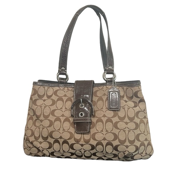 Coach Handbags - Coach Signature Soho Tote Canvas and Leather Purse Bag 18750